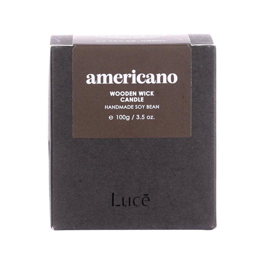 LUCE Wooden Wick Soy Candle - Americano (100g) - LOG-ON