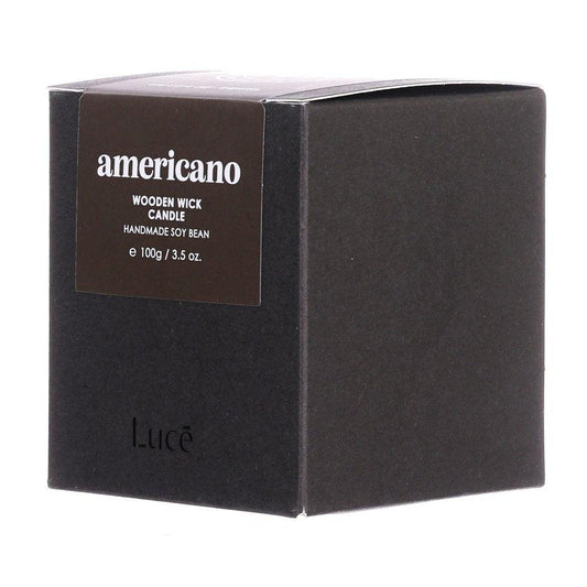 LUCE Wooden Wick Soy Candle - Americano (100g) - LOG-ON