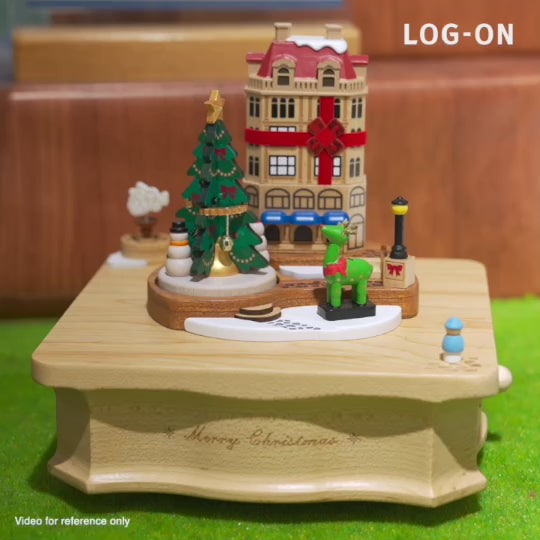 WOODERFUL LIFE NEW City Wooden Music Box Christmas City – LOG-ON